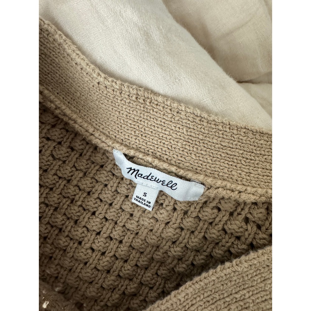 Madewell Open Stitch Crop Cardigan Sweater Size Small - Picture 6 of 8